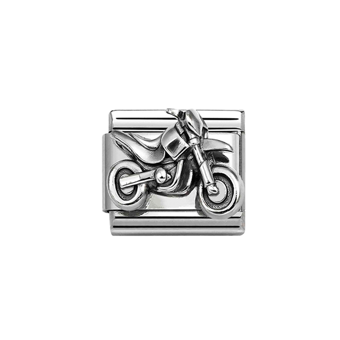 NOMINATION Classic Silver Motorcycle Charm