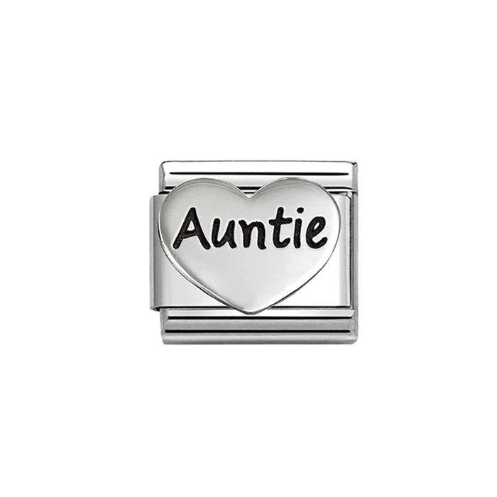 NOMINATION Classic Silver Auntie Heart Charm