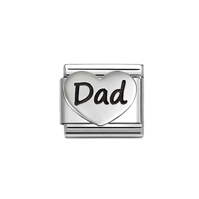 NOMINATION Classic Silver Dad Heart Charm