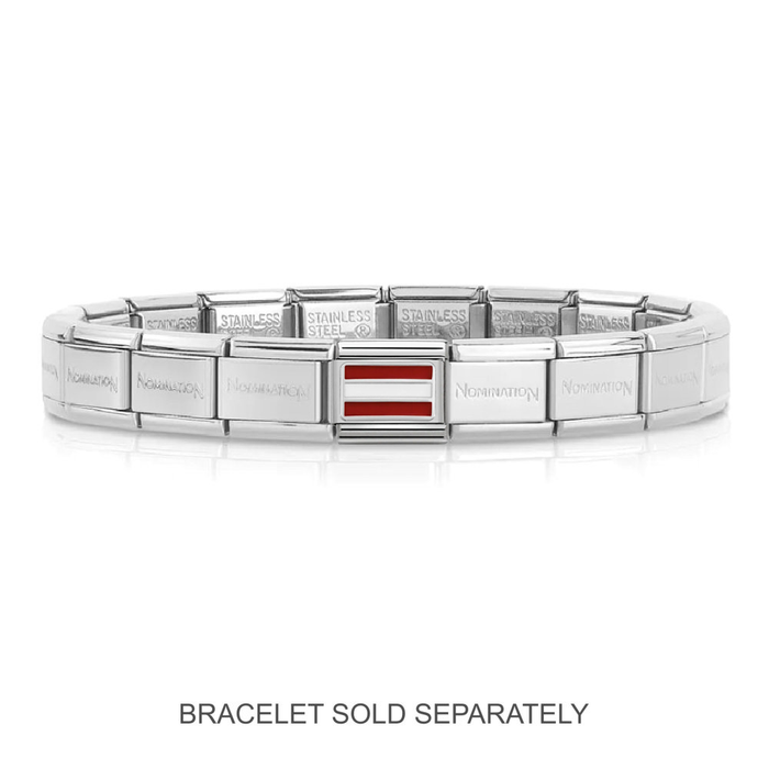 NOMINATION Classic Silver Austria Flag Charm - Charms - Nomination - Bumbletree