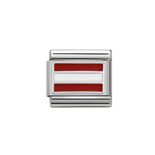 NOMINATION Classic Silver Austria Flag Charm - Charms - Nomination - Bumbletree