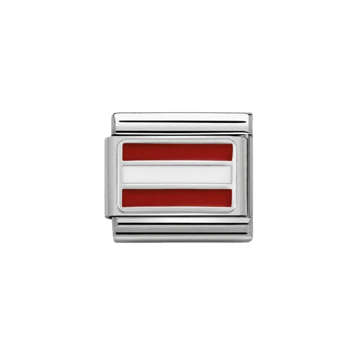 NOMINATION Classic Silver Austria Flag Charm - Charms - Nomination - Bumbletree