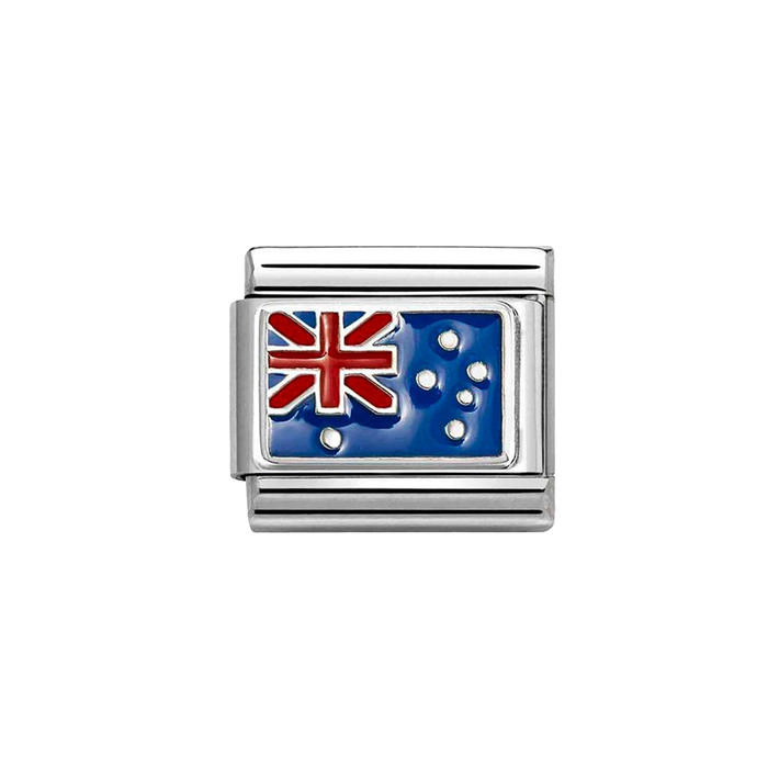 NOMINATION Classic Silver Australia Flag Charm - Charms - Nomination - Bumbletree