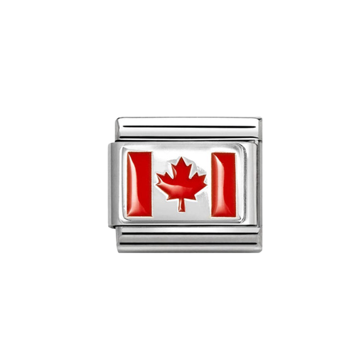NOMINATION Classic Silver Canada Flag Charm - Charms - Nomination - Bumbletree