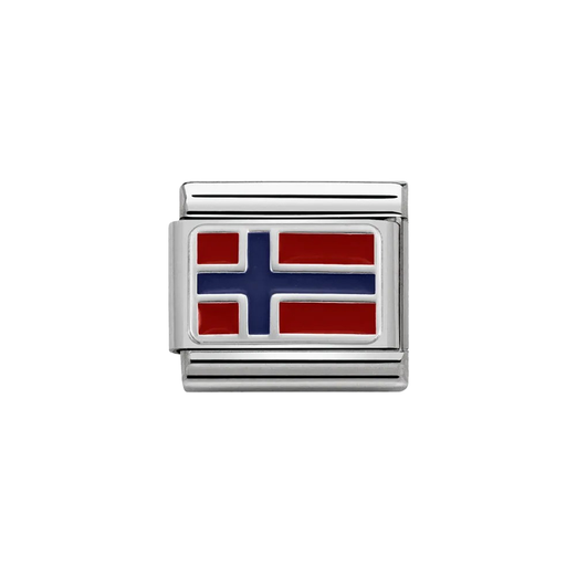 NOMINATION Classic Silver Norway Flag Charm - Charms - Nomination - Bumbletree