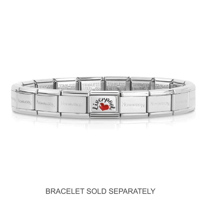 NOMINATION Classic Silver Liverpool with Red Heart Charm - Charms - Nomination - Bumbletree