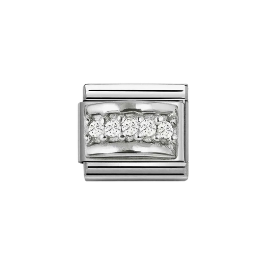 NOMINATION Classic Silver CZ Track Charm - Charms - Nomination - Bumbletree