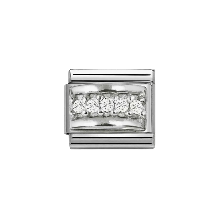 NOMINATION Classic Silver CZ Track Charm - Charms - Nomination - Bumbletree
