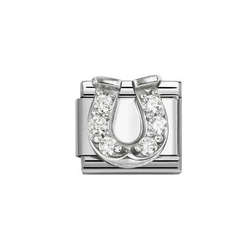 NOMINATION Classic Silver CZ Horseshoe Charm - Charms - Nomination - Bumbletree