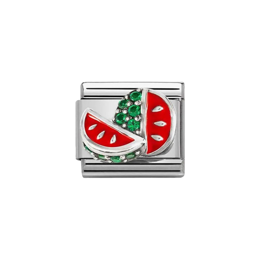 NOMINATION Classic Silver Watermelon CZ Charm - Charms - Nomination - Bumbletree