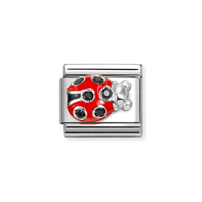 NOMINATION Classic Silver & Red Ladybird Charm - Charms - Nomination - Bumbletree