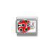 NOMINATION Classic Silver & Red Ladybird Charm - Charms - Nomination - Bumbletree