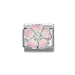 NOMINATION Classic Silver Pink Faded CZ Flower Charm - Charms - Nomination - Bumbletree