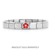 NOMINATION Classic Silver Red & White CZ Poppy Flower Charm - Charms - Nomination - Bumbletree