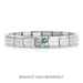NOMINATION Classic Silver & Green CZ Four-Leaf Clover Charm - Charms - Nomination - Bumbletree
