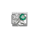 NOMINATION Classic Silver & Green CZ Four-Leaf Clover Charm - Charms - Nomination - Bumbletree