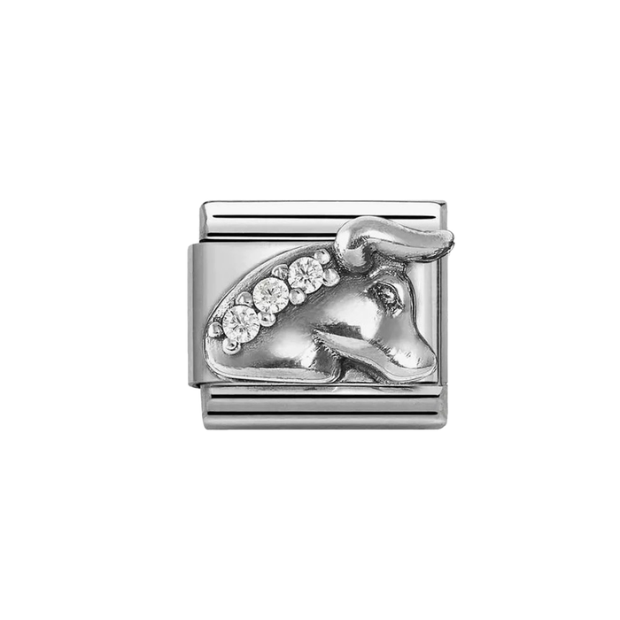 NOMINATION Classic Silver Taurus CZ Charm