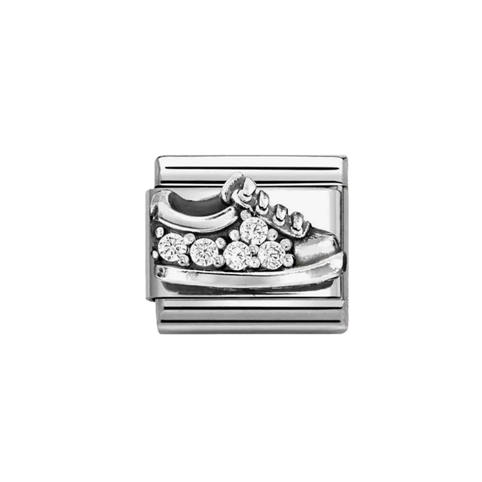 NOMINATION Classic Silver Trainer Shoe CZ Charm - Charms - Nomination - Bumbletree