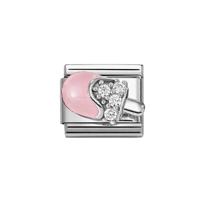 NOMINATION Classic Silver Pink Ice Cream CZ Charm - Charms - Nomination - Bumbletree