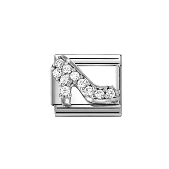 NOMINATION Classic Silver High Heel Shoe CZ Charm - Charms - Nomination - Bumbletree