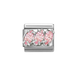 NOMINATION Classic Silver & Pink CZ Trilogy Charm - Charms - Nomination - Bumbletree