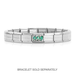 NOMINATION Classic Silver & Green CZ Trilogy Charm - Charms - Nomination - Bumbletree