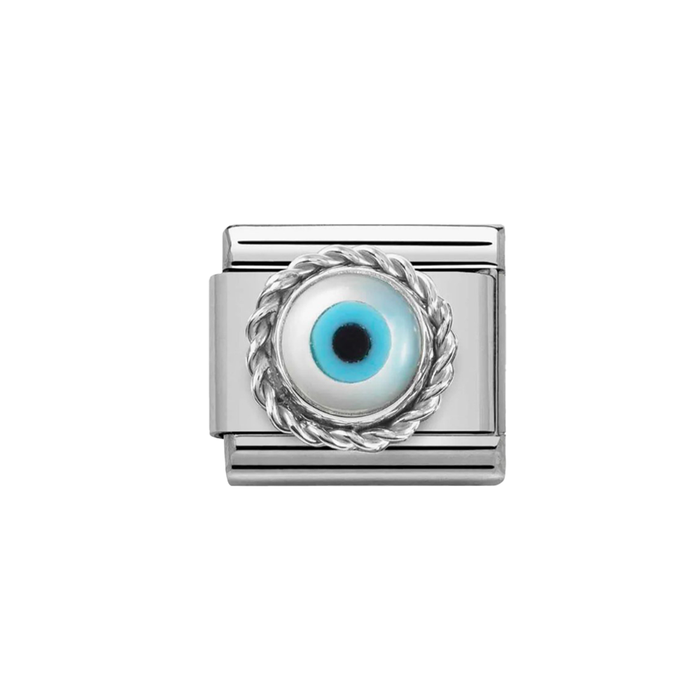NOMINATION Classic Silver Greek Eye Charm - Charms - Nomination - Bumbletree