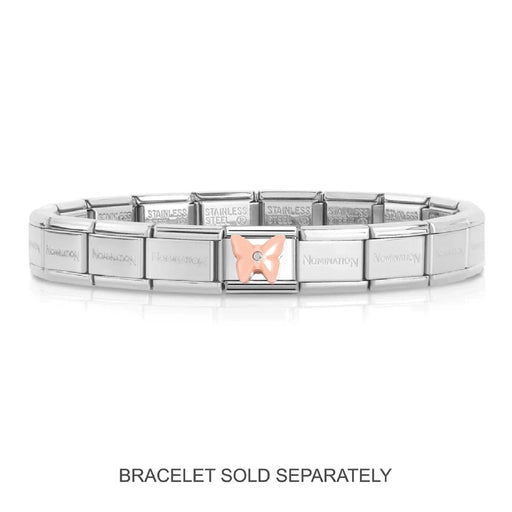 NOMINATION Classic Silver Pink Butterfly Charm - Charms - Nomination - Bumbletree