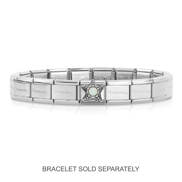NOMINATION Classic Silver White Opal Starfish Charm - Charms - Nomination - Bumbletree