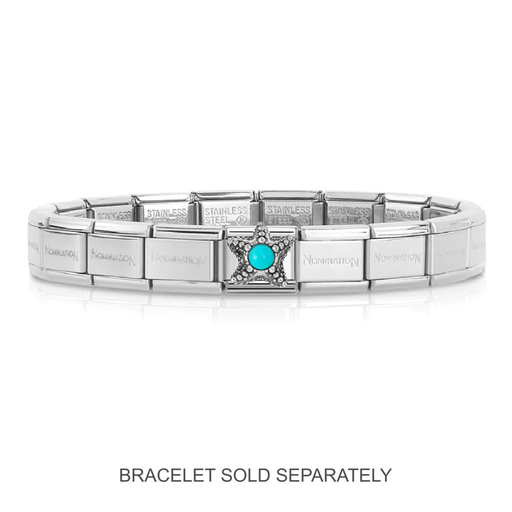 NOMINATION Classic Silver Turquoise Starfish Charm - Charms - Nomination - Bumbletree