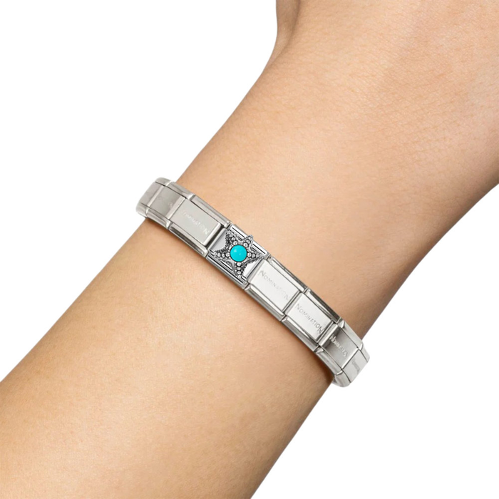 NOMINATION Classic Silver Turquoise Starfish Charm - Charms - Nomination - Bumbletree
