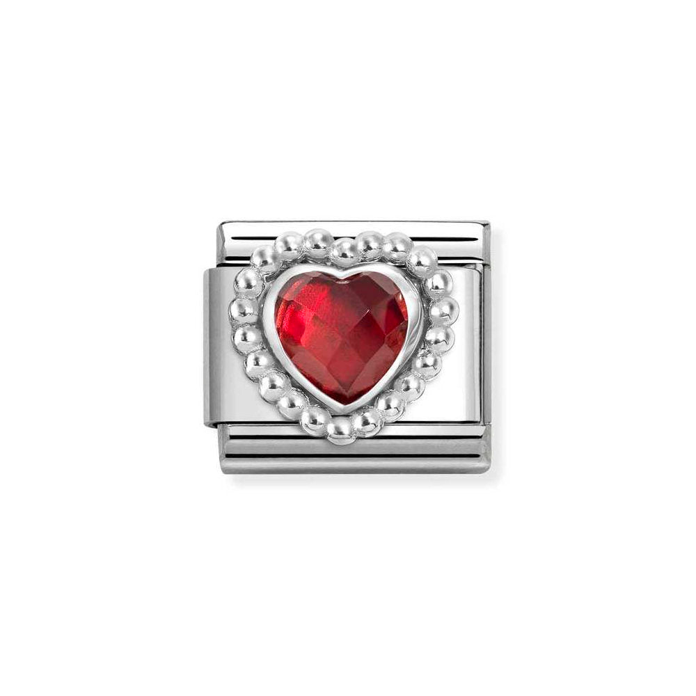 Nomination Classic Silver Oxidised Symbols Silver Heart & Flowers Charm main image 1