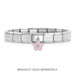 NOMINATION Classic Silver Pink Flower Pendant Charm - Charms - Nomination - Bumbletree