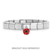 NOMINATION Classic Silver Red & Black Poppy Pendant Charm - Charms - Nomination - Bumbletree