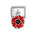 NOMINATION Classic Silver Red & Black Poppy Pendant Charm - Charms - Nomination - Bumbletree