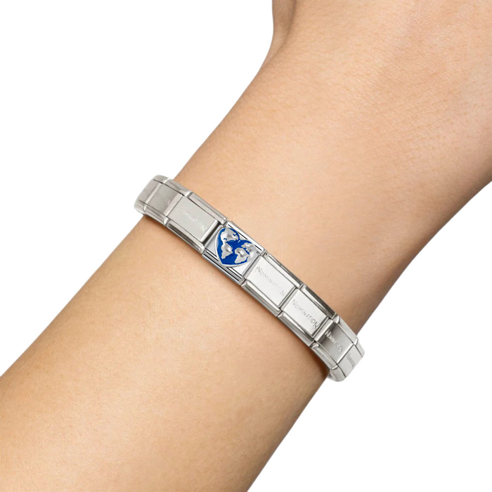 NOMINATION Classic Silver Heart Globe Charm - Charms - Nomination - Bumbletree