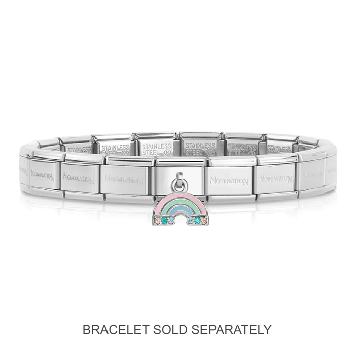 NOMINATION Classic Silver Multi-Coloured Rainbow Pendant Charm - Charms - Nomination - Bumbletree