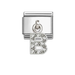 NOMINATION Classic Silver CZ Letter B Pendant Charm - Charms - Nomination - Bumbletree