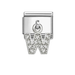 NOMINATION Classic Silver CZ Letter W Pendant Charm - Charms - Nomination - Bumbletree