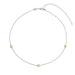 Ti Sento 'Triple CZ' Sterling Silver & Gold Plated Necklace 34035ZY - Jewellery - Ti Sento - Bumbletree