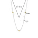 Ti Sento 'Triple CZ' Sterling Silver & Gold Plated Necklace 34035ZY - Jewellery - Ti Sento - Bumbletree