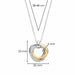 Ti Sento 'Twisted Circle' Sterling Silver & Gold Plated Necklace 34055ZY - Jewellery - Ti Sento - Bumbletree