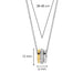 Ti Sento '3 Rings' Sterling Silver & Gold Plated Necklace 34058ZY - Jewellery - Ti Sento - Bumbletree