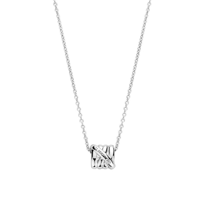 Ti Sento 'Interconnecting Rings' Sterling Silver & Gold Plated Necklace 34059ZY - Jewellery - Ti Sento - Bumbletree