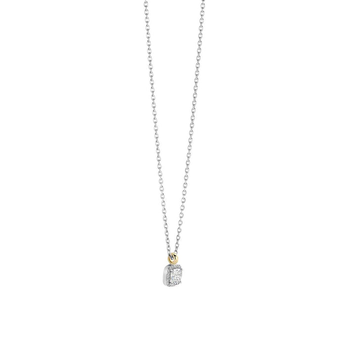 Ti Sento 'Solitaire' Sterling Silver & Gold Plated Necklace 34103ZY - Jewellery - Ti Sento - Bumbletree