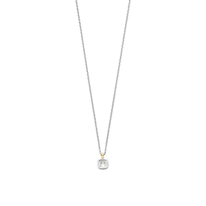Ti Sento 'Solitaire' Sterling Silver & Gold Plated Necklace 34103ZY - Jewellery - Ti Sento - Bumbletree