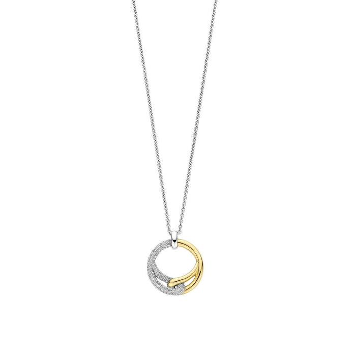 Ti Sento 'Ribbons' Sterling Silver & Gold Plated Necklace 34107ZY - Jewellery - Ti Sento - Bumbletree