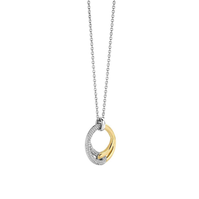 Ti Sento 'Ribbons' Sterling Silver & Gold Plated Necklace 34107ZY - Jewellery - Ti Sento - Bumbletree