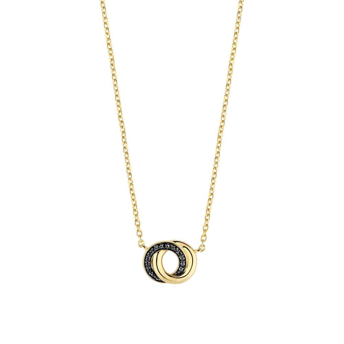 Ti Sento 'Interlocking Rings' Sterling Silver & Gold Plated Necklace 3915BY - Jewellery - Ti Sento - Bumbletree