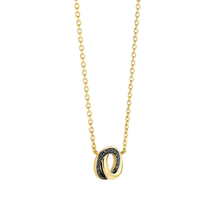 Ti Sento 'Interlocking Rings' Sterling Silver & Gold Plated Necklace 3915BY - Jewellery - Ti Sento - Bumbletree